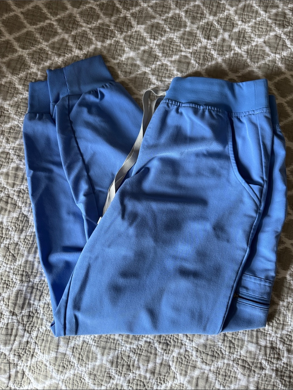Women’s  Blue Jogger Pants with Drawstring Waist